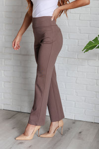 Magic Straight Pants in Dark Mocha - Also in Plus