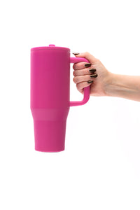 No Spill 40oz Tumbler in Hot Pink - Gift Idea