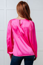 Load image into Gallery viewer, Not Exaggerating Satin Puff Sleeve Blouse - Also in Plus