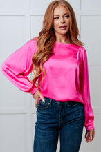 Load image into Gallery viewer, Not Exaggerating Satin Puff Sleeve Blouse - Also in Plus