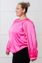 Load image into Gallery viewer, Not Exaggerating Satin Puff Sleeve Blouse - Also in Plus