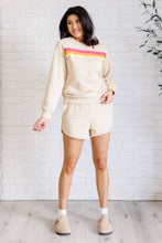 Load image into Gallery viewer, Retro Rainbow Shorts Set in Tan - Also in Plus