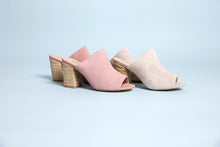 Load image into Gallery viewer, Helena Heeled Sandal in Ice Suede