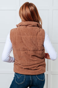 Pick Me Up Corduroy Puffer Vest - Also in Plus