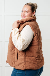 Pick Me Up Corduroy Puffer Vest - Also in Plus