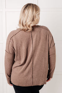 Simply Basic Ribbed Hacci Sweater in Mocha - Also in Plus