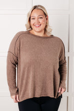 Load image into Gallery viewer, Simply Basic Ribbed Hacci Sweater in Mocha - Also in Plus