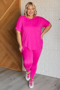 Soft Serve Brushed Microfiber Set in Neon Hot Pink - Also in Plus