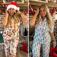 Load image into Gallery viewer, PREORDER: Tis the Season Luxe PJ Set in Two Prints - Also in Plus