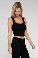 Load image into Gallery viewer, Cotton Square Neck Cropped Cami Top