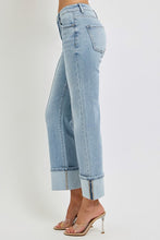 Load image into Gallery viewer, RISEN Plus Size Ankle Straight Leg Cuffed Jeans