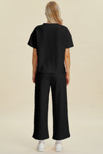 Load image into Gallery viewer, Double Take Full Size Texture Round Neck Short Sleeve Top and Pants Set