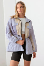 Load image into Gallery viewer, Le Lis Color Block Collared Wind Breaker Jacket