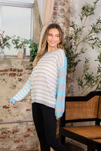 Load image into Gallery viewer, Sew In Love Full Size Striped Dropped Shoulder Sweater