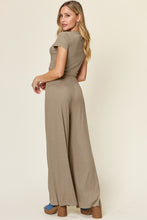 Load image into Gallery viewer, Double Take Full Size Round Neck Top and Pants Set