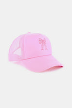 Load image into Gallery viewer, Zenana Ribbon Bow Embroidery Trucker Hat