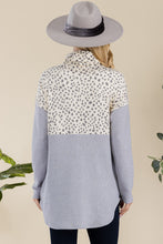 Load image into Gallery viewer, Celeste Full Size Curved Hem Printed Turtleneck Long Sleeve Blouse Also in Plus