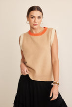 Load image into Gallery viewer, In February Contrast Round Neck Sweater Vest