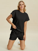 Load image into Gallery viewer, Double Take Full Size Texture T-Shirt and Shorts Set