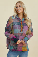 Load image into Gallery viewer, Double Take Full Size Plaid Dropped Shoulder Hoodie