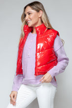 Load image into Gallery viewer, Snobbish Zip Up Turtleneck Shiny Quilted Vest