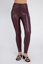 Load image into Gallery viewer, High Rise Faux Leather Leggings