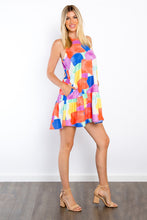 Load image into Gallery viewer, Be Stage Abstract Print Ruffle Hem Mini Dress with Pockets