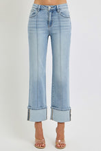 Load image into Gallery viewer, RISEN Plus Size Ankle Straight Leg Cuffed Jeans