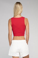 Load image into Gallery viewer, Cotton Square Neck Cropped Cami Top