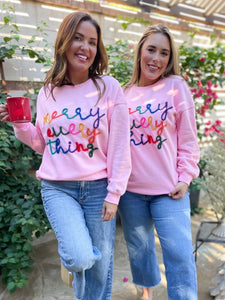 PREORDER: Merry Everything Tinsel Sweatshirt in Two Colors