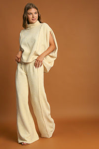 Umgee Elastic Waist Wide Leg Pants