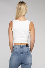 Load image into Gallery viewer, Cotton Square Neck Cropped Cami Top