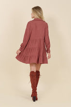 Load image into Gallery viewer, Corduroy tiered dress