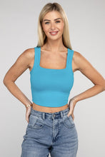 Load image into Gallery viewer, Cotton Square Neck Cropped Cami Top