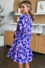 Load image into Gallery viewer, Double Take Full Size Printed Ruffle Hem Long Sleeve Dress