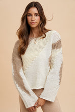 Load image into Gallery viewer, Annie Wear Color Block Drop Shoulder Sweater