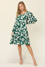 Load image into Gallery viewer, Double Take Full Size Printed Ruffle Hem Long Sleeve Dress