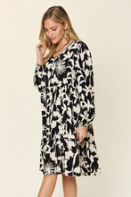 Load image into Gallery viewer, Double Take Full Size Printed Ruffle Hem Long Sleeve Dress