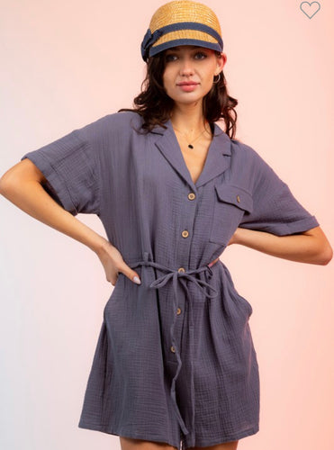 Denim Cotton Romper