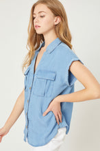 Load image into Gallery viewer, Denim Chambray Top