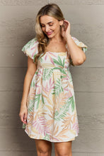 Load image into Gallery viewer, GeeGee Sugar &amp; Spice Multicolored Leaf Print Mini Dress