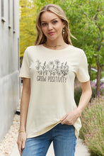 Load image into Gallery viewer, Simply Love Simply Love GROW POSITIVITY Graphic Cotton Tee