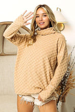 Load image into Gallery viewer, BiBi Checkered Round Neck Thumbhole Long Sleeve Top