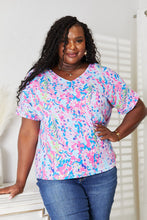 Load image into Gallery viewer, Double Take Printed V-Neck T-Shirt