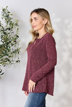 Load image into Gallery viewer, Heimish Full Size Notched Long Sleeve Top