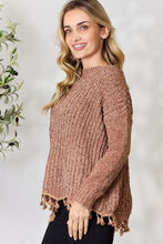 Load image into Gallery viewer, BiBi Tassel Trim Long Sleeve Sweater on