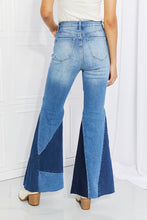 Load image into Gallery viewer, Vibrant Sienna Full Size Color Block Flare Jeans