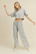 Load image into Gallery viewer, Kimberly C Full Size Short Sleeve Cropped Top and Wide Leg Pants Set