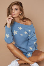 Load image into Gallery viewer, BiBi Star Pattern Long Sleeve Sweater