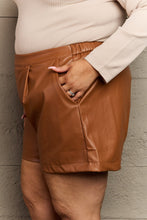 Load image into Gallery viewer, HEYSON Leather Baby Full Size High Waist Vegan Leather Shorts